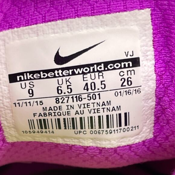 Nike Free RN Distance Shoes Womens Size 9 Purple Running Comfort Walking Sneaker - Picture 8 of 8